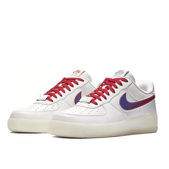 Nike Air Force One Low De Lo Milo Red Blue Sneakers Sz 7.5